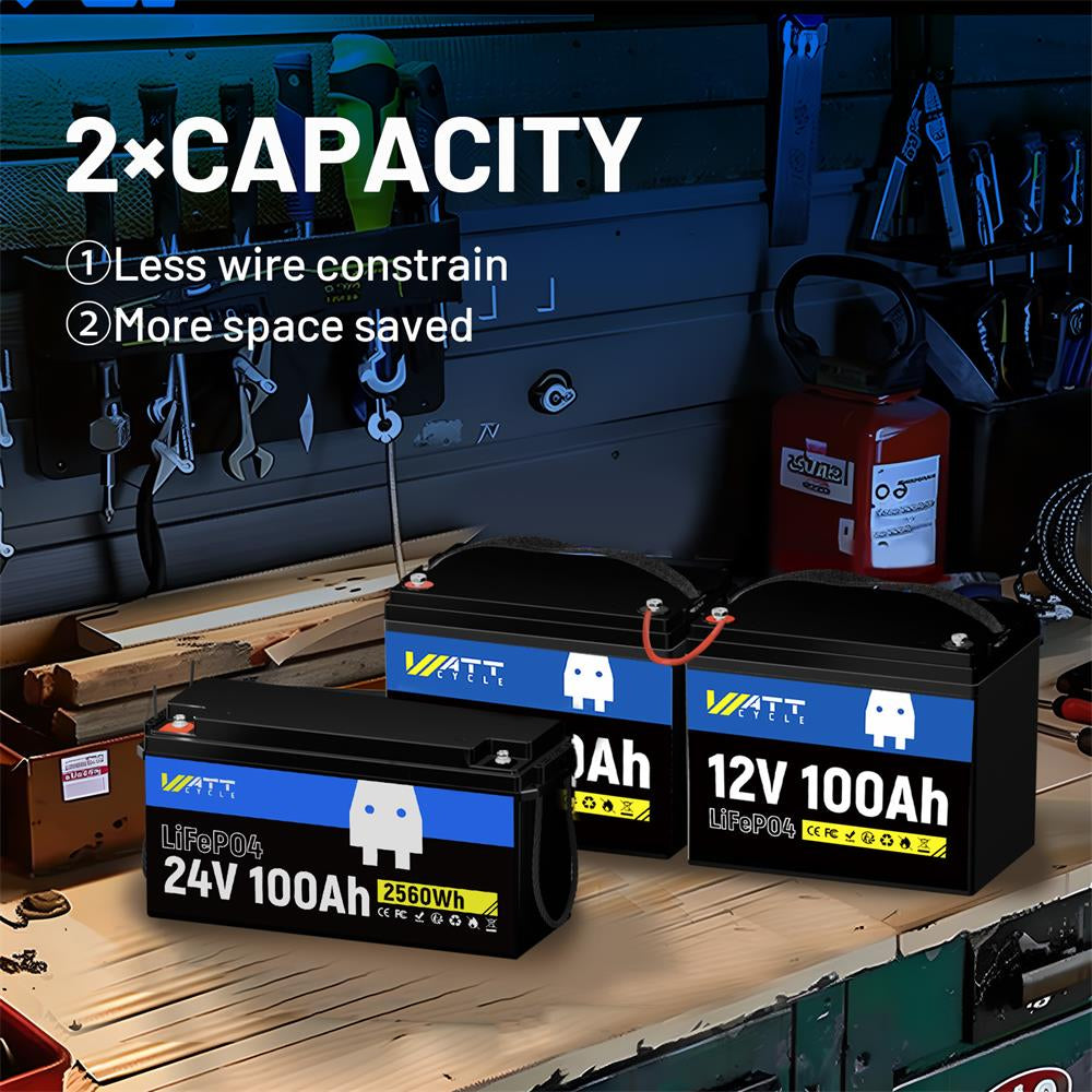 24V 100Ah LiFePO4 Battery