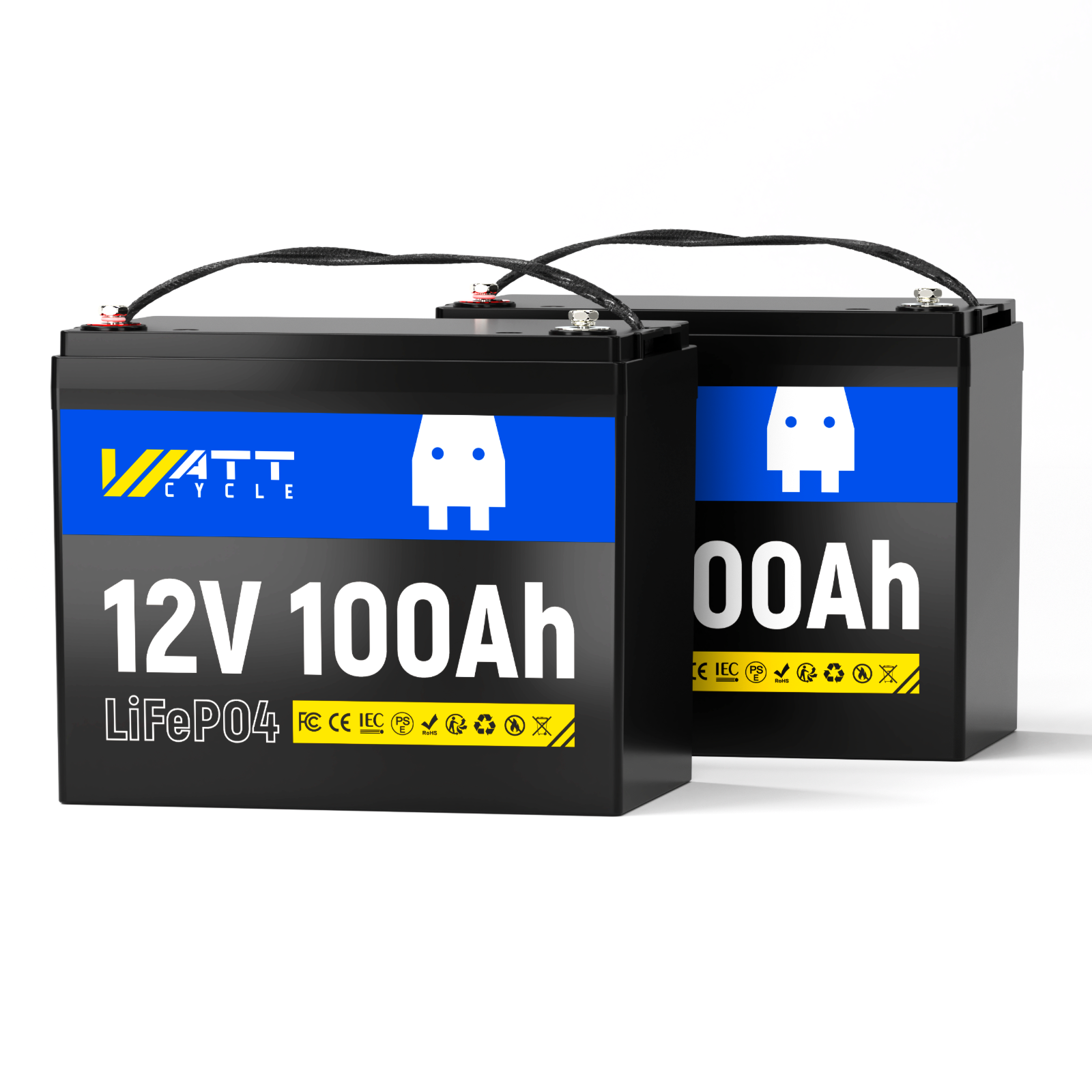 WattCycle 12V 100Ah LiFePO4 Battery (Group 24 / Group 31)