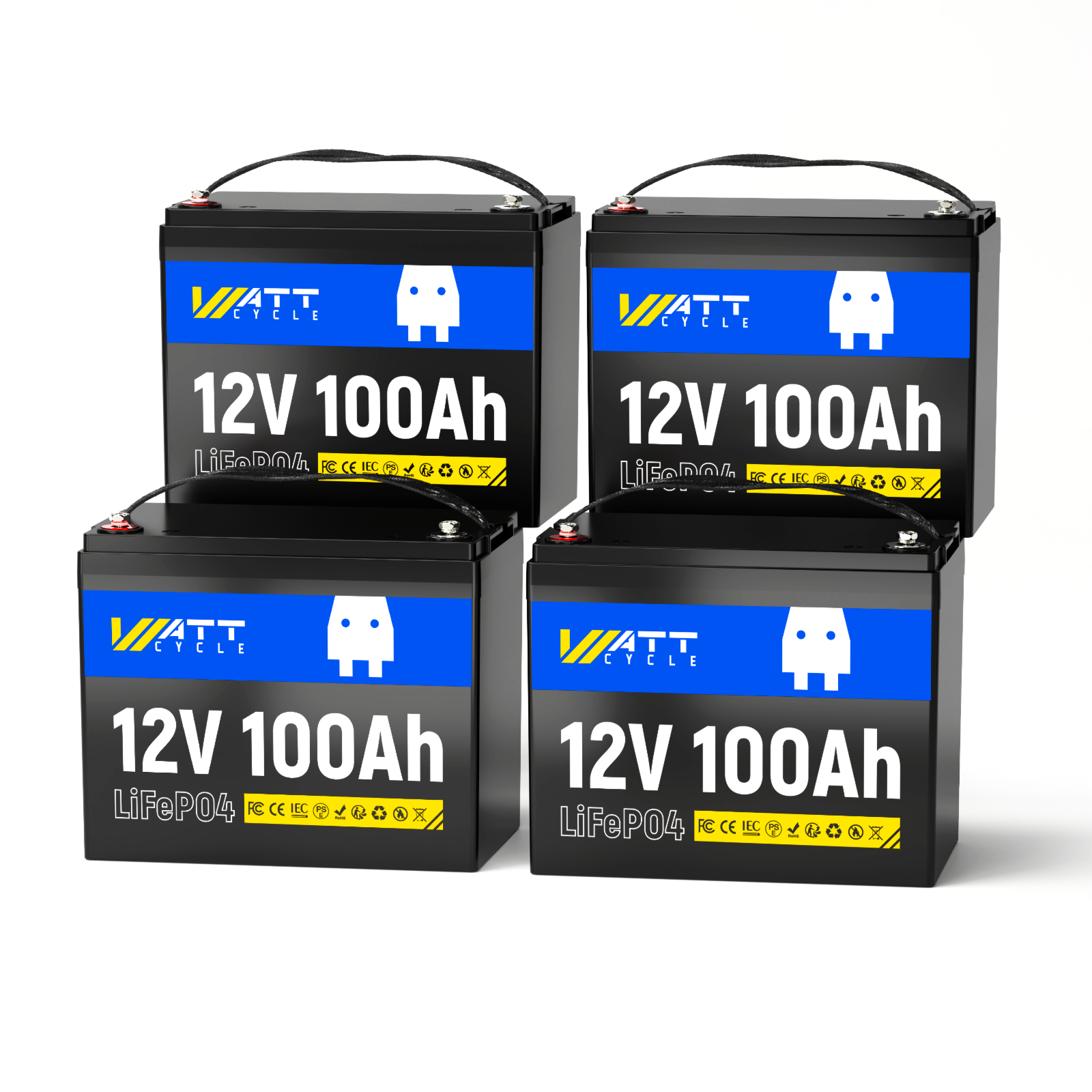 WattCycle 12V 100Ah LiFePO4 Battery (Group 24 / Group 31)