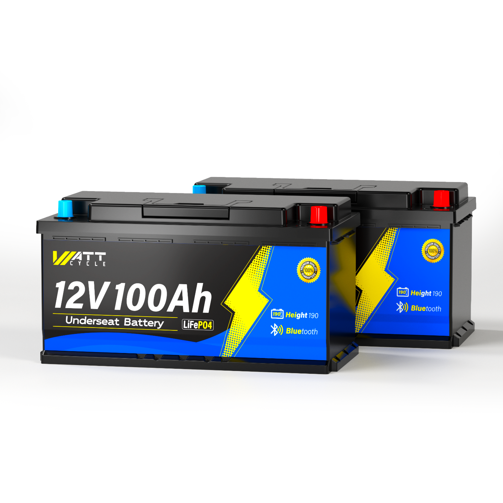 ⭐【ABA Sponsorship Battery】WattCycle 12V 100Ah Group 24 LiFePO4 Battery with Bluetooth for Trolling Motors