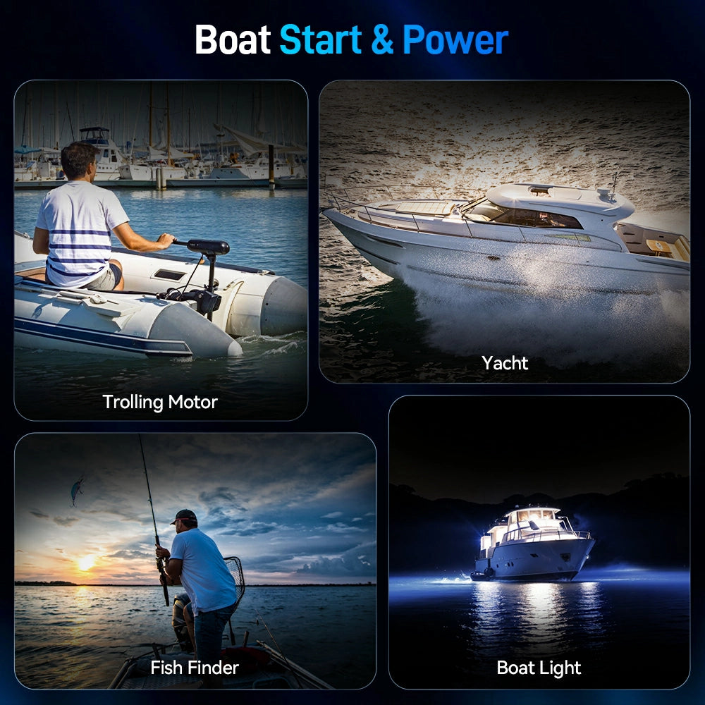 【Early Bird Price: $429.99】WattCycle 12V 100Ah 900CCA Marine Cranking Battery with Bluetooth