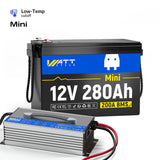 WattCycle 12V 280Ah Mini LiFePO4 Battery + Charger Kit