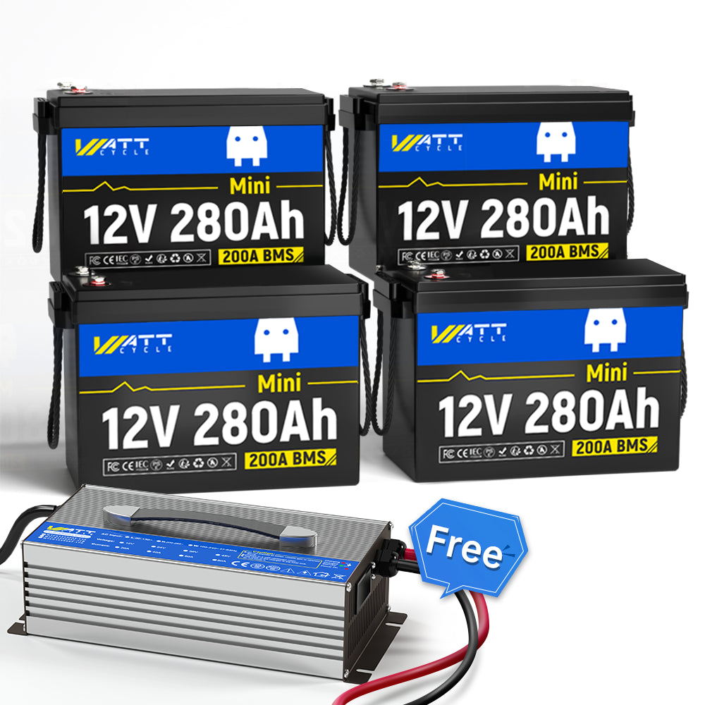 【Final Price: $439.99】WattCycle 12V 280Ah Mini LiFePO4 Battery