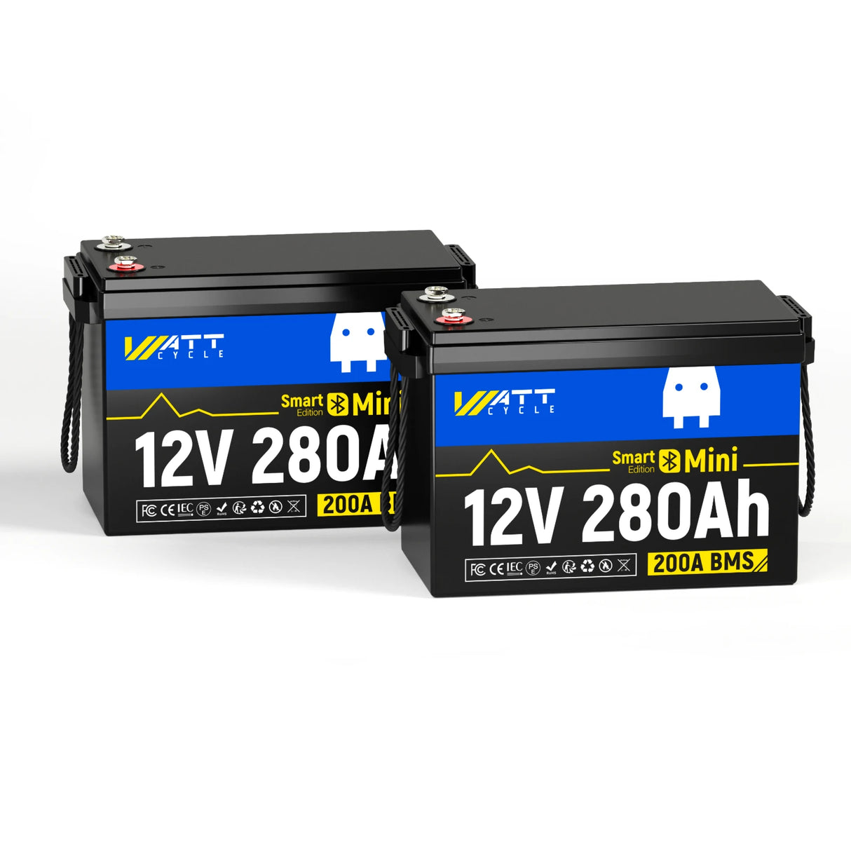 WattCycle 12V 280Ah MINI LiFePO4 Battery with Bluetooth