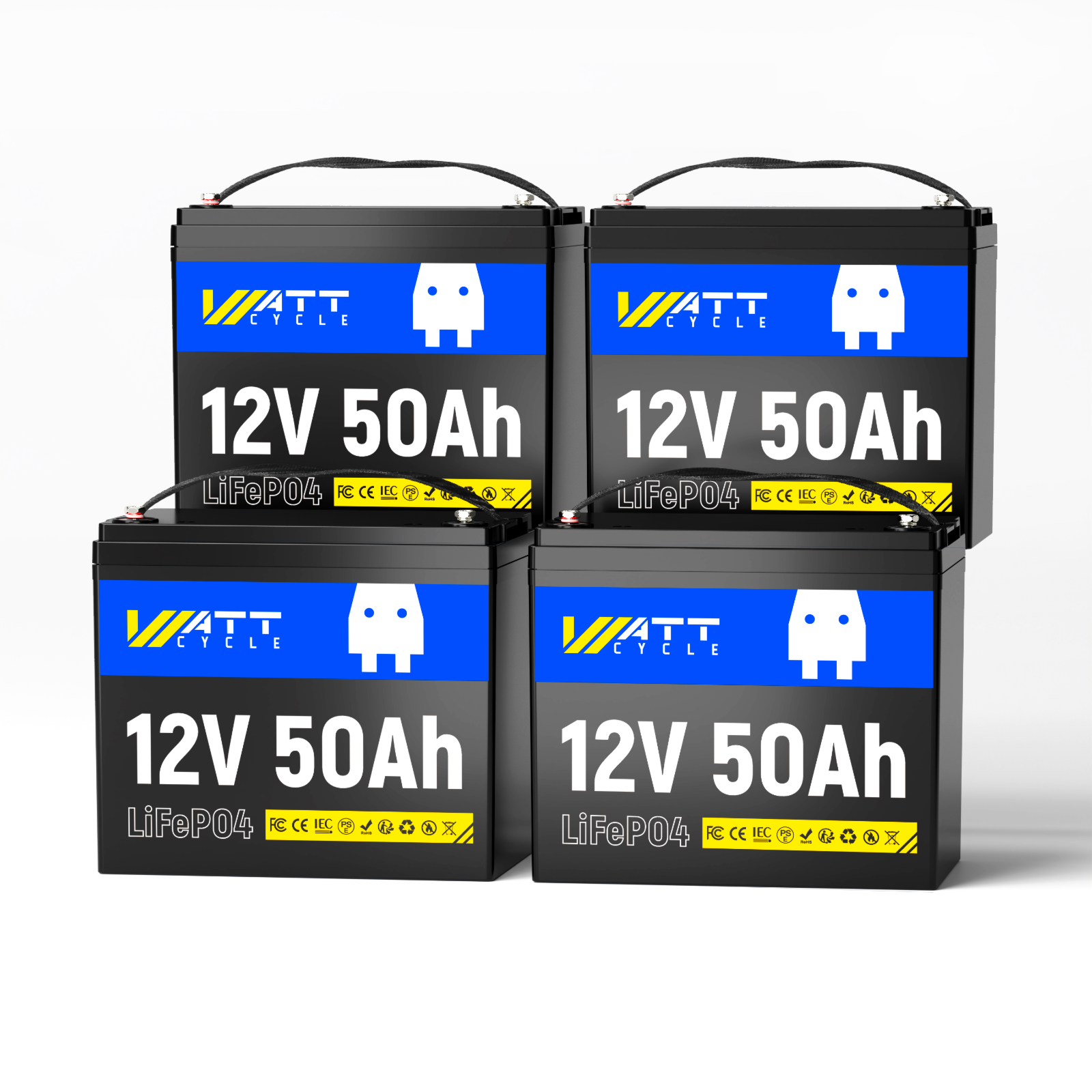 WattCycle 12V 50Ah Group U1 LiFePO4 Battery