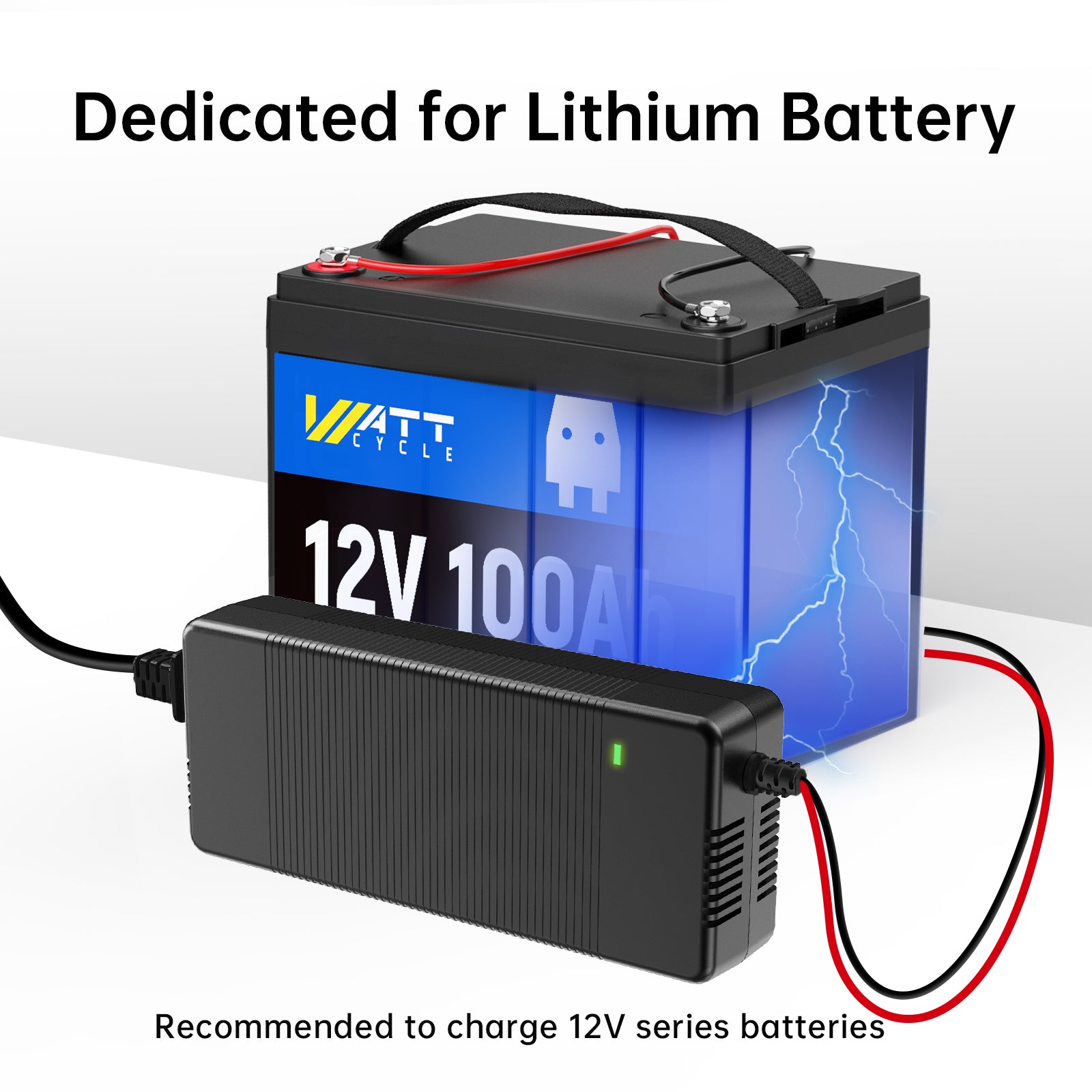 WattCycle 14.6V 20A Plastic Shell LiFePO4 Battery Charger