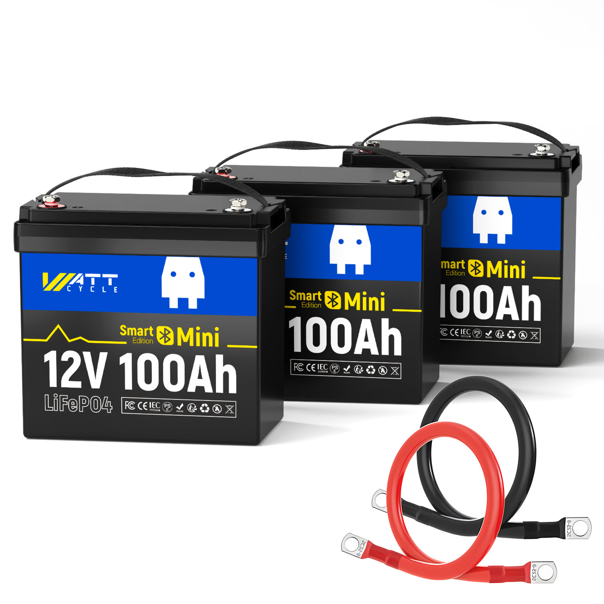 【Free Cable】36V 100Ah Mini LiFePO4 Battery with Bluetooth Set