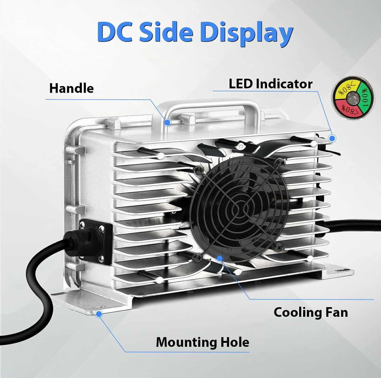 WattCycle 43.8V 18A Aluminum Shell LiFePO4 Battery Charger