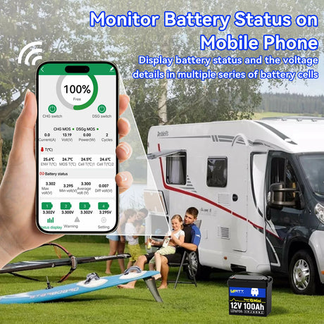 WattCycle_12V_100Ah_MINI_Bluetooth_LiFePO4_Battery_7