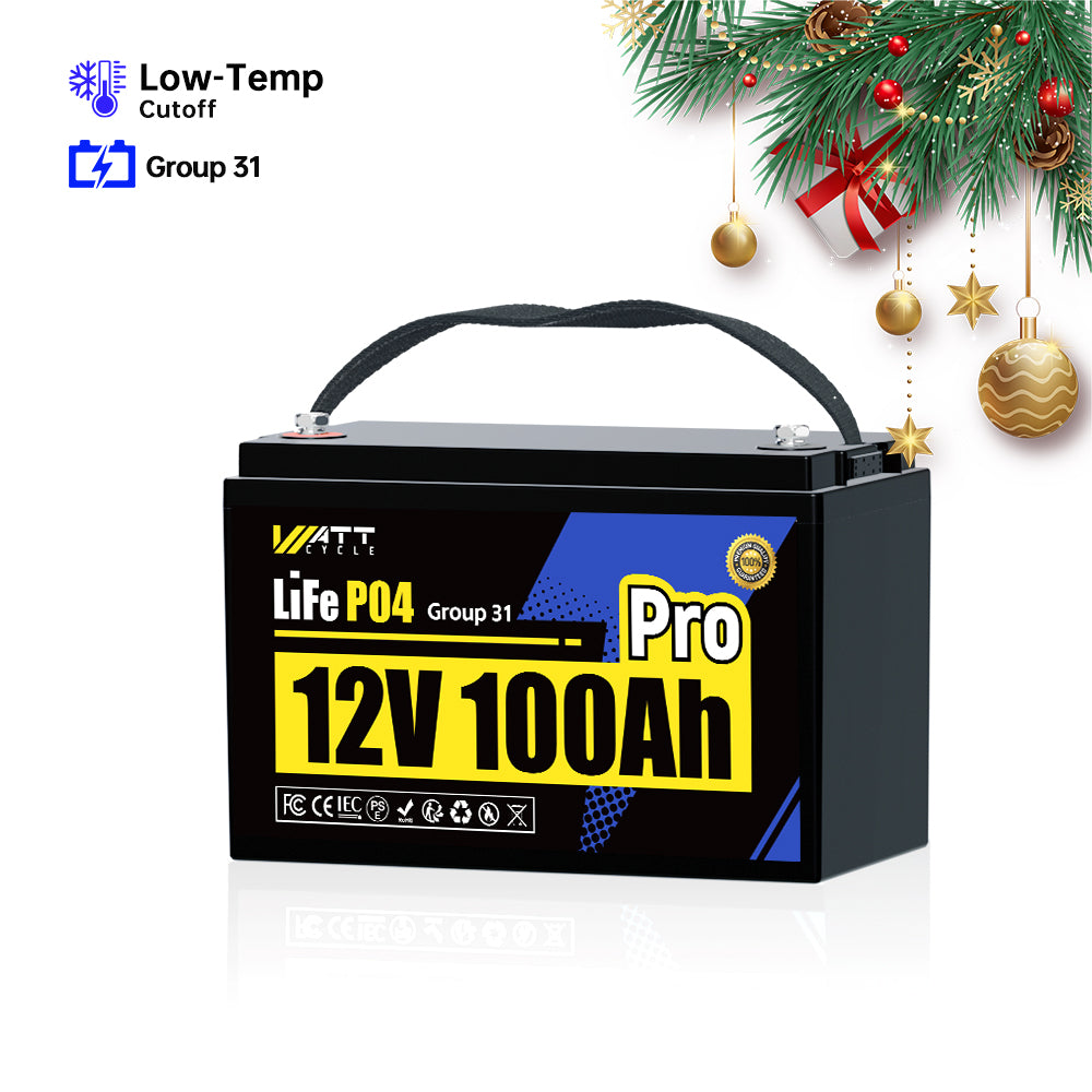 WattCycle 12V 100Ah Pro Group 31 LiFePO4 Battery