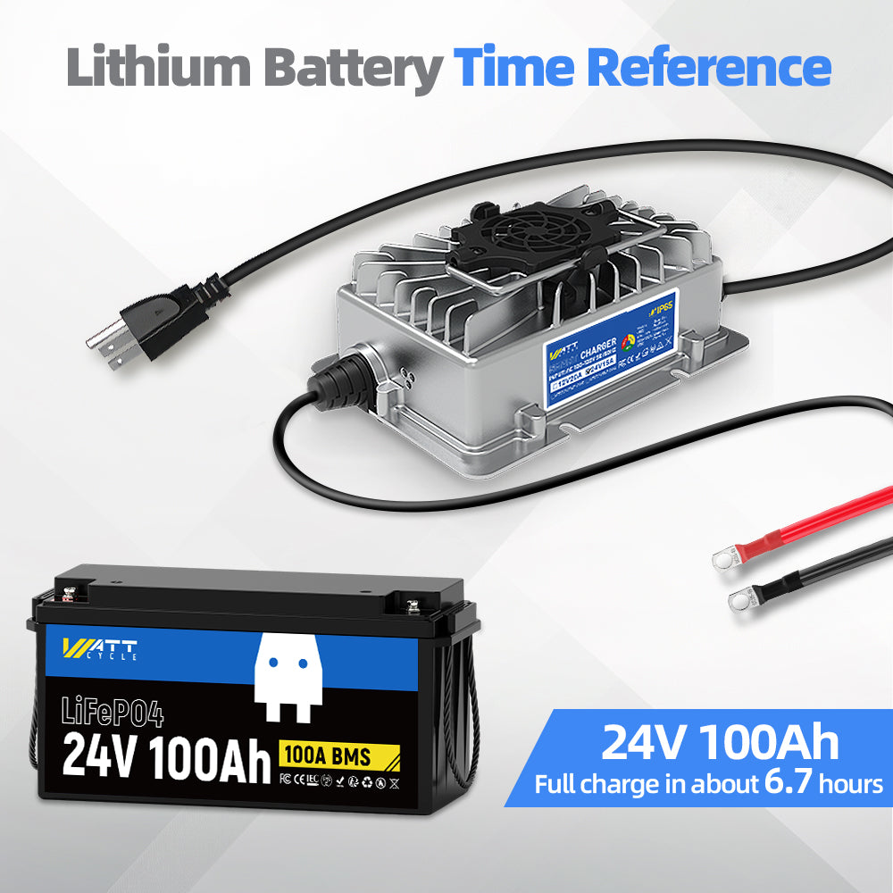 WattCycle 29.2V 15A Aluminum Shell LiFePO4 Battery Charger