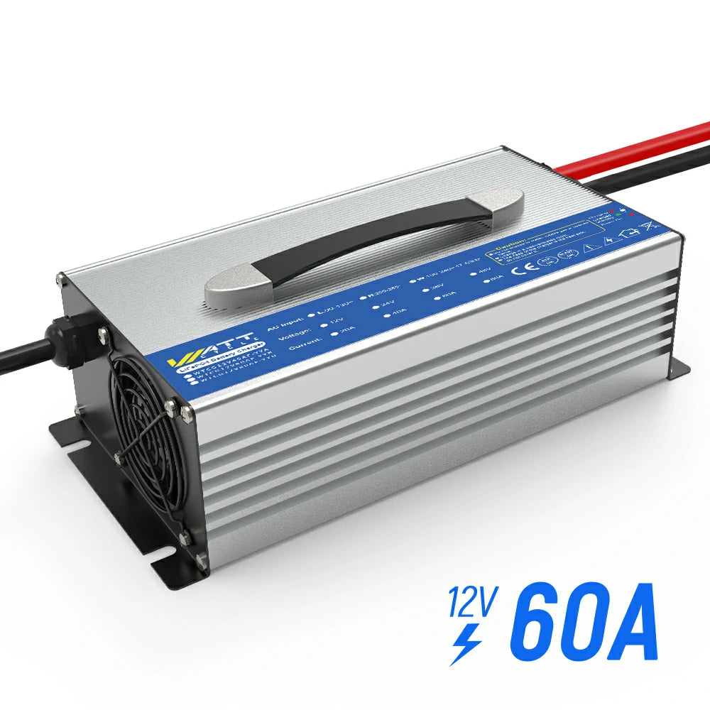 WattCycle 14.6V 60A Aluminum Shell LiFePO4 Battery Charger