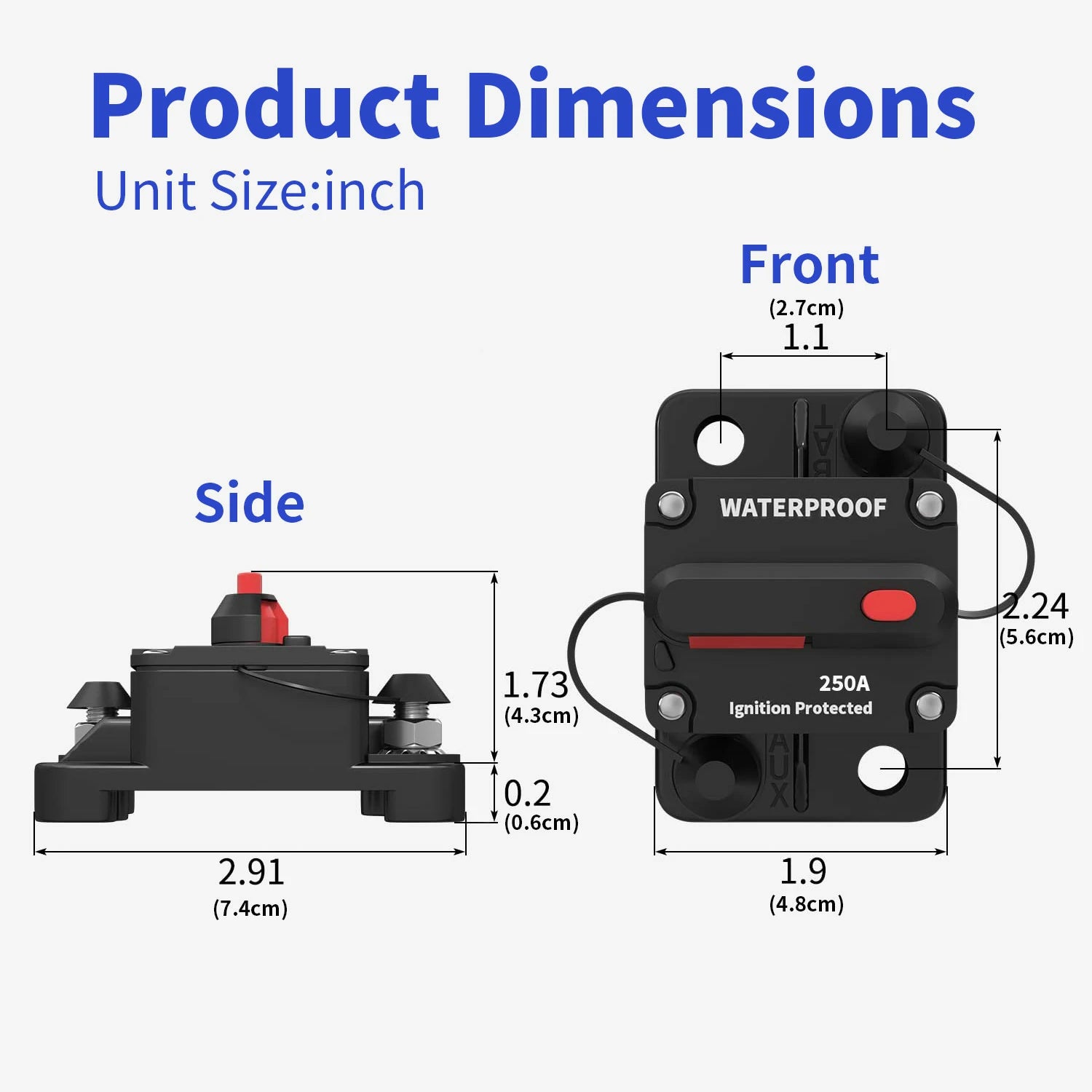 WattCycle 250A Circuit Breaker