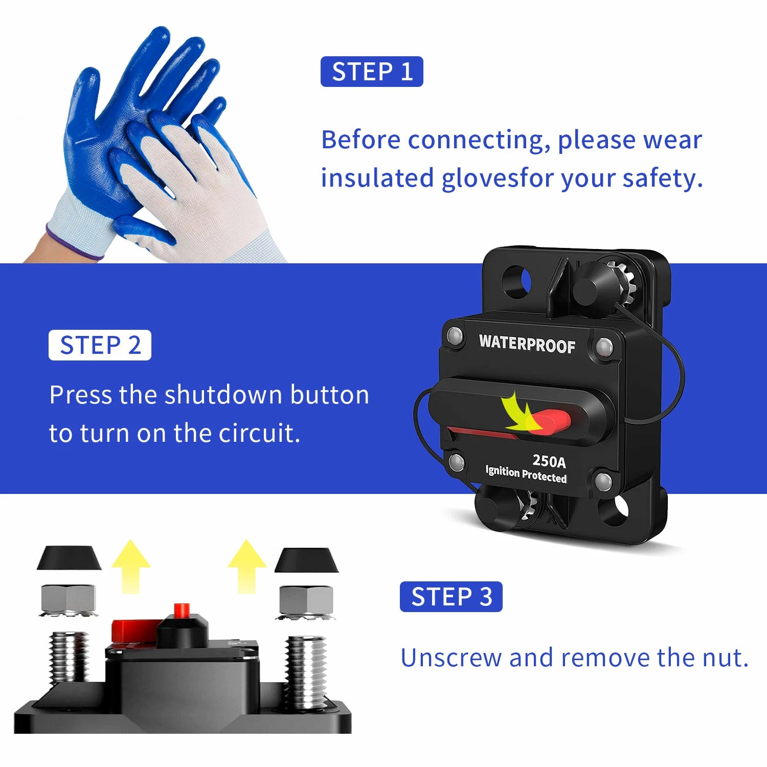 WattCycle 250A Circuit Breaker