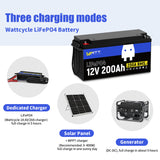 WattCycle 12V 200Ah LiFePO4 Battery (3 PACK)