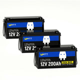 WattCycle 12V 200Ah LiFePO4 Battery (3 PACK)