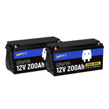 WattCycle 12V 200Ah LiFePO4 Battery (2 PACK)