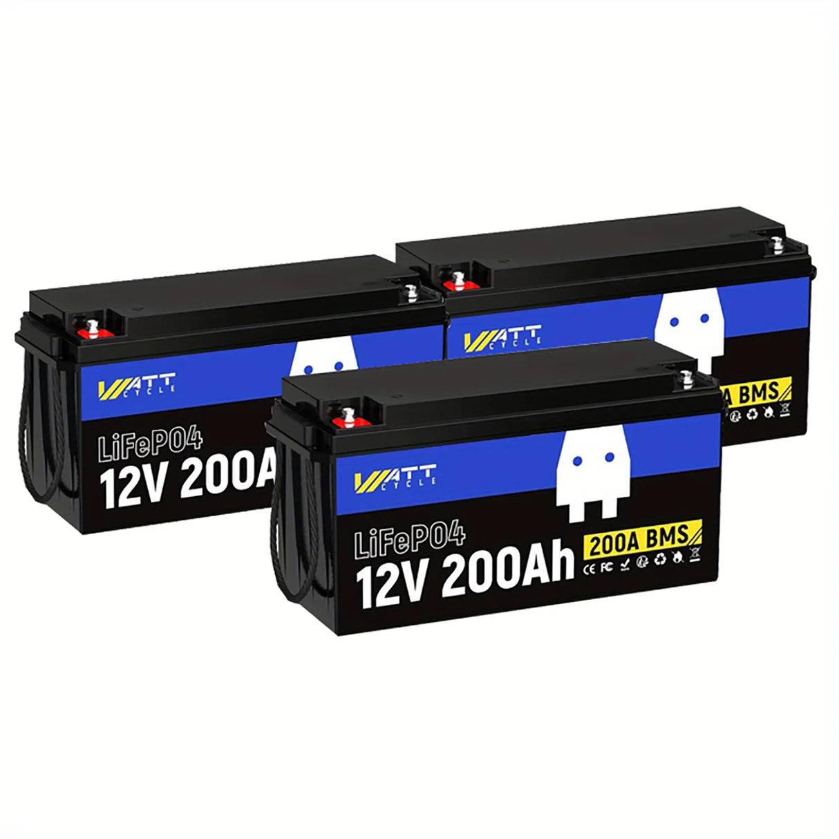 【🚀Limited Stock】WattCycle 12V 200Ah LiFePO4 Battery